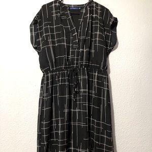 black and white dress